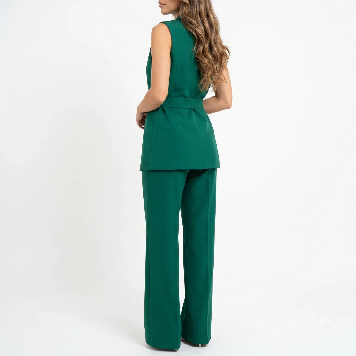 Tailleur deux pièces femme avec ceinture