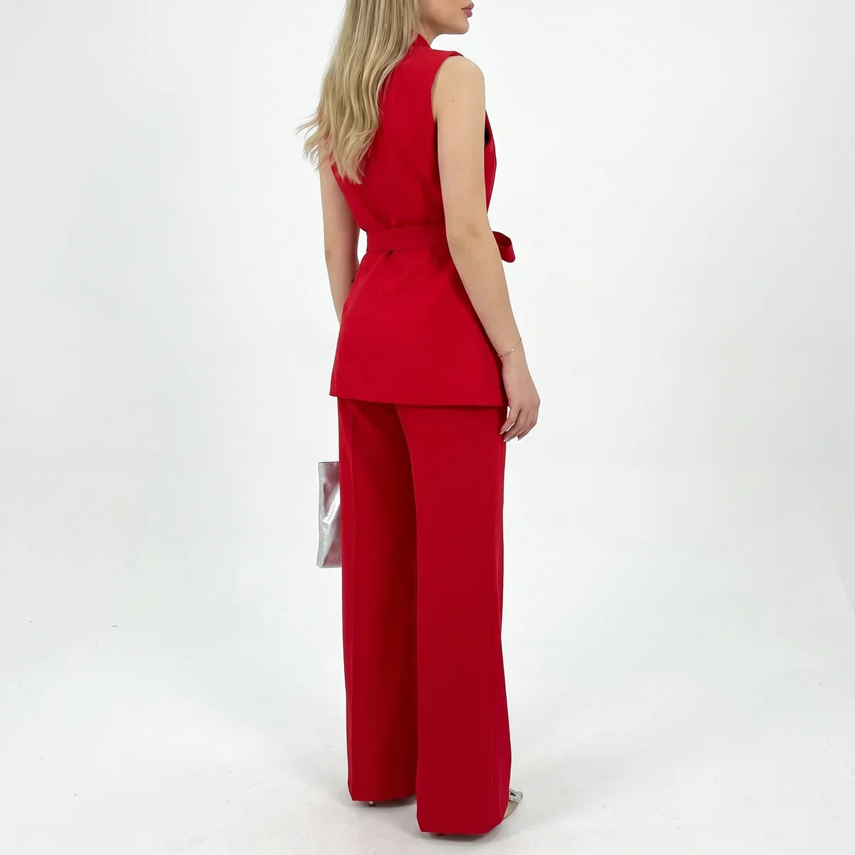 Tailleur deux pièces femme avec ceinture