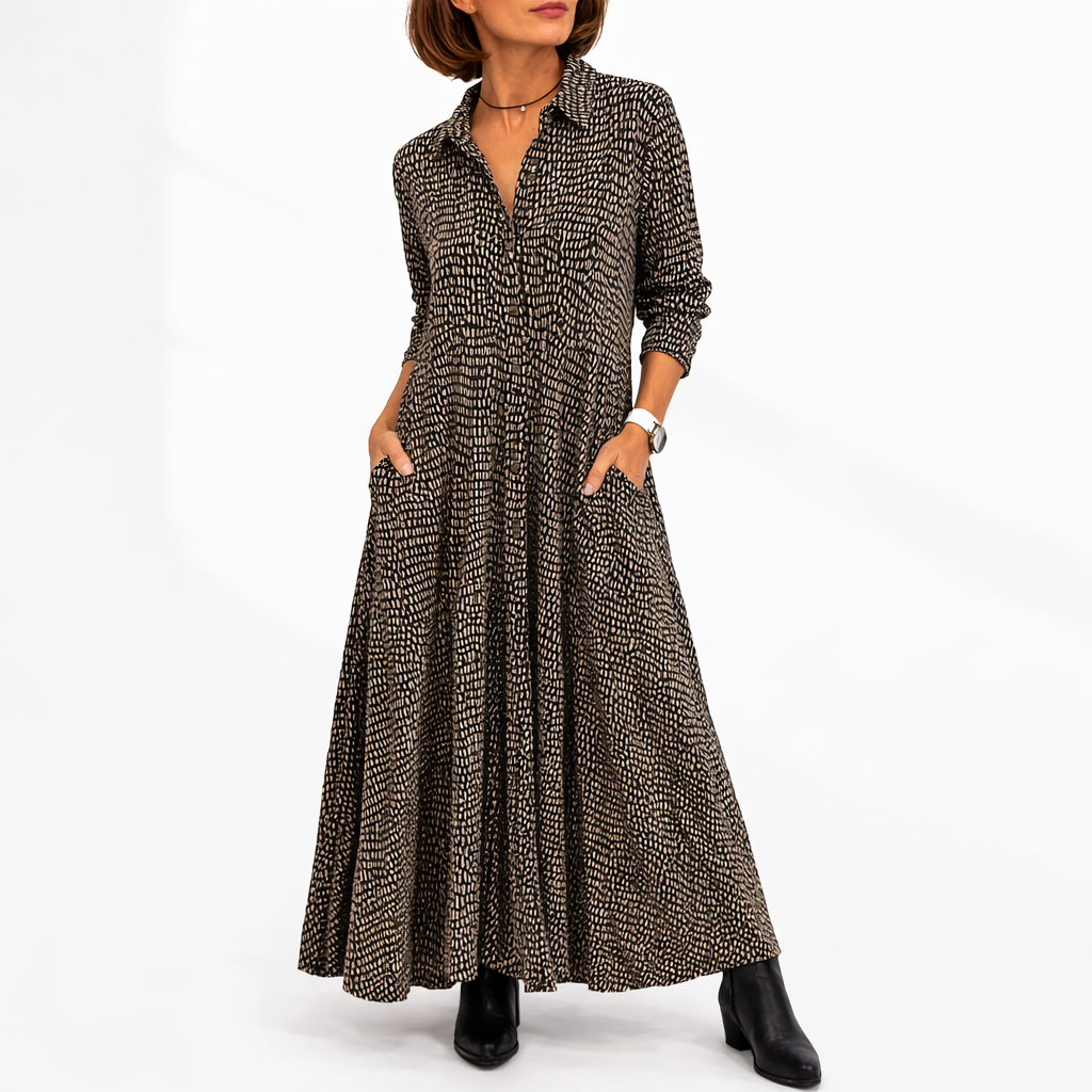 Robe midi femme coupe décontractée élégant