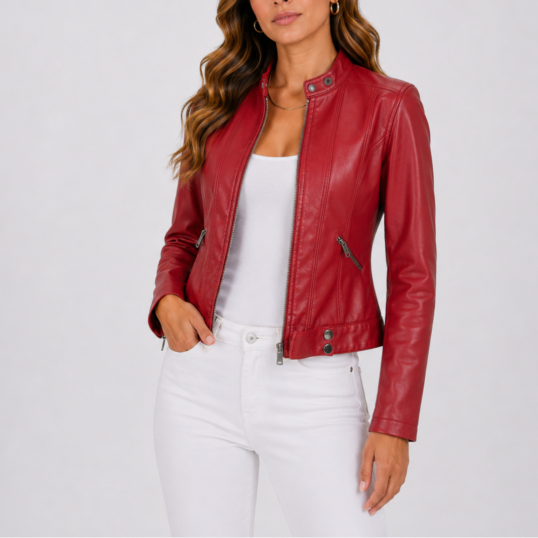 Veste en cuir femme en cuir intemporel