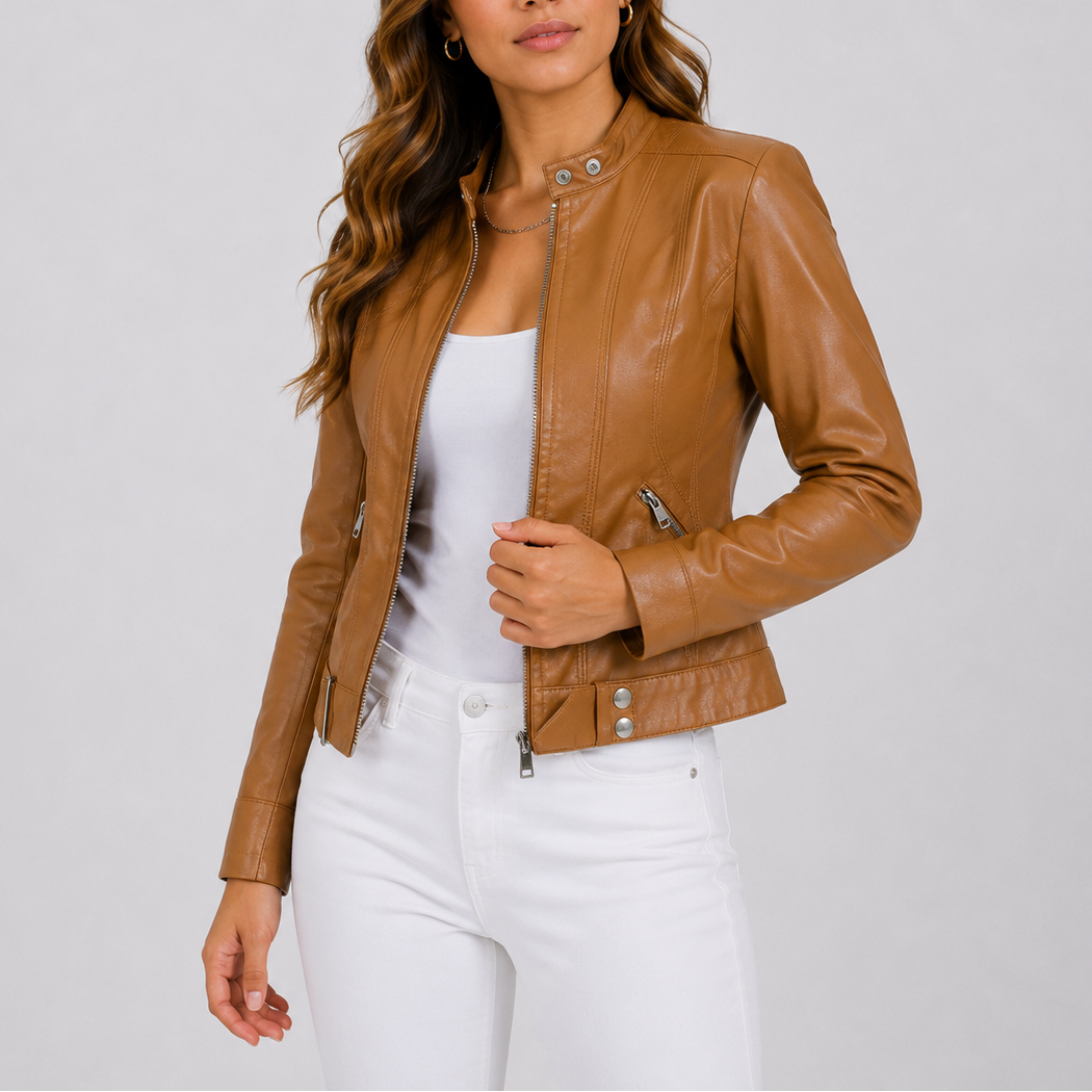 Veste en cuir femme en cuir intemporel