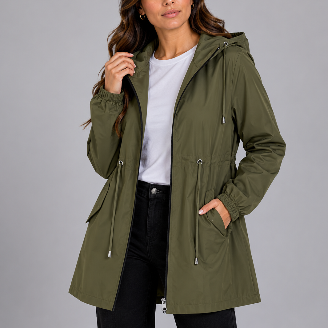 Imperméable léger femme à capuche
