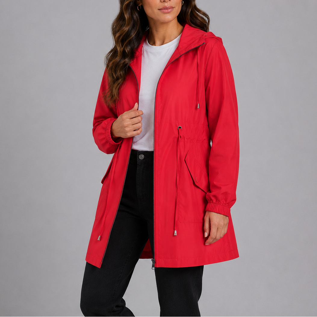 Imperméable léger femme à capuche
