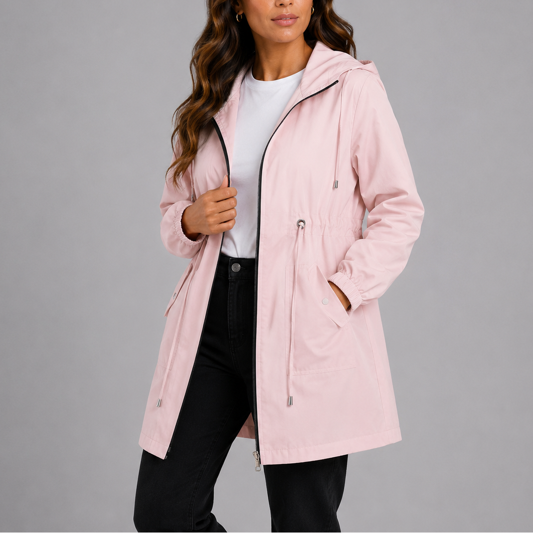 Imperméable léger femme à capuche