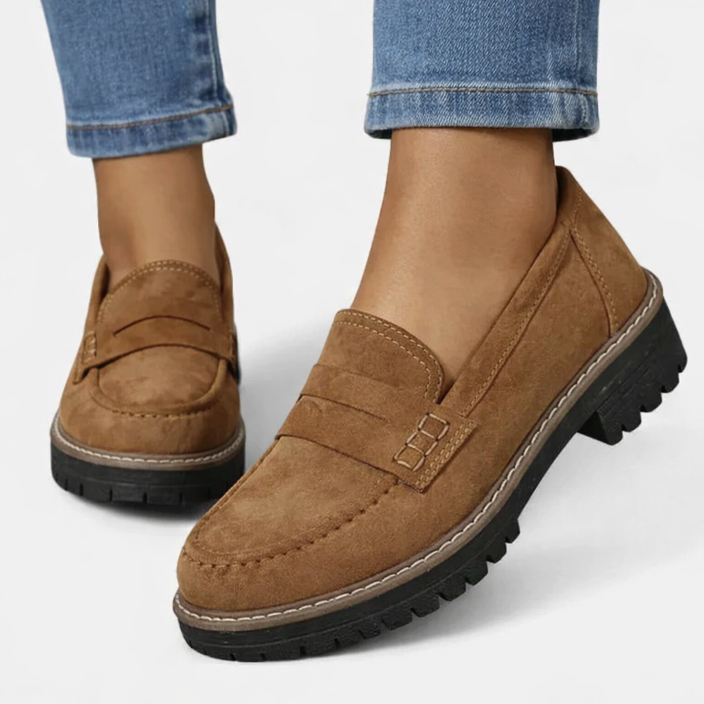Mocassins confort femme à enfiler