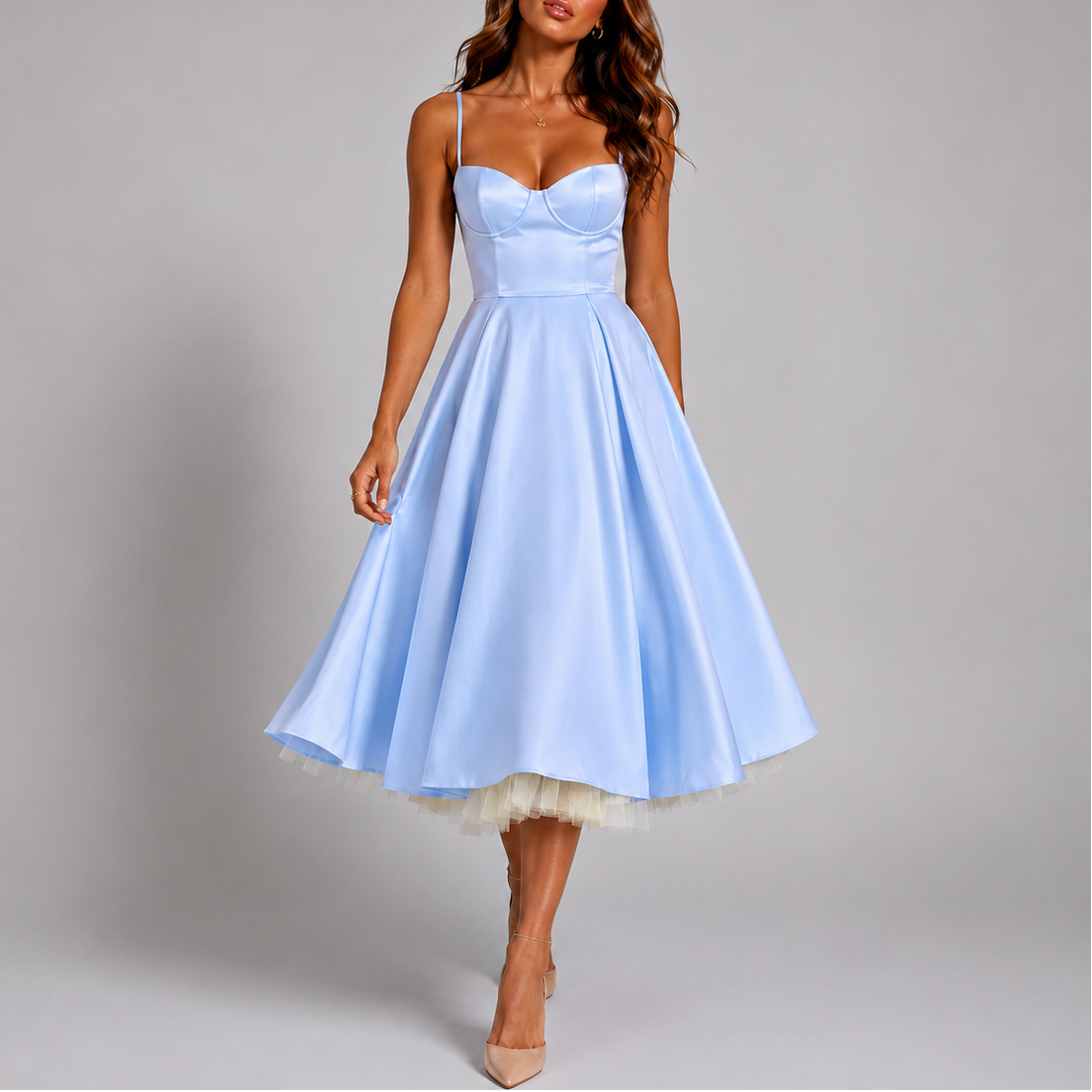 Robe femme bretelles fines soirée élégant