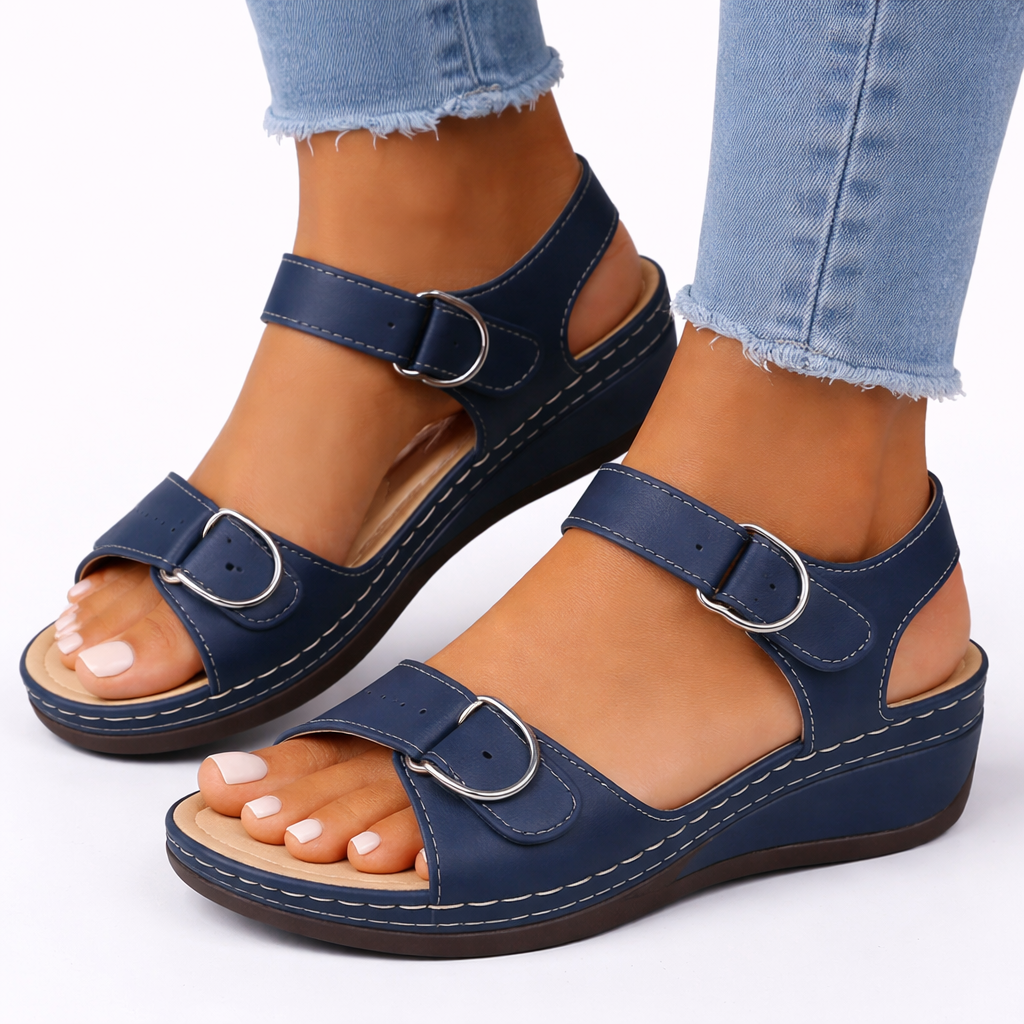Sandales de marche compensées femme