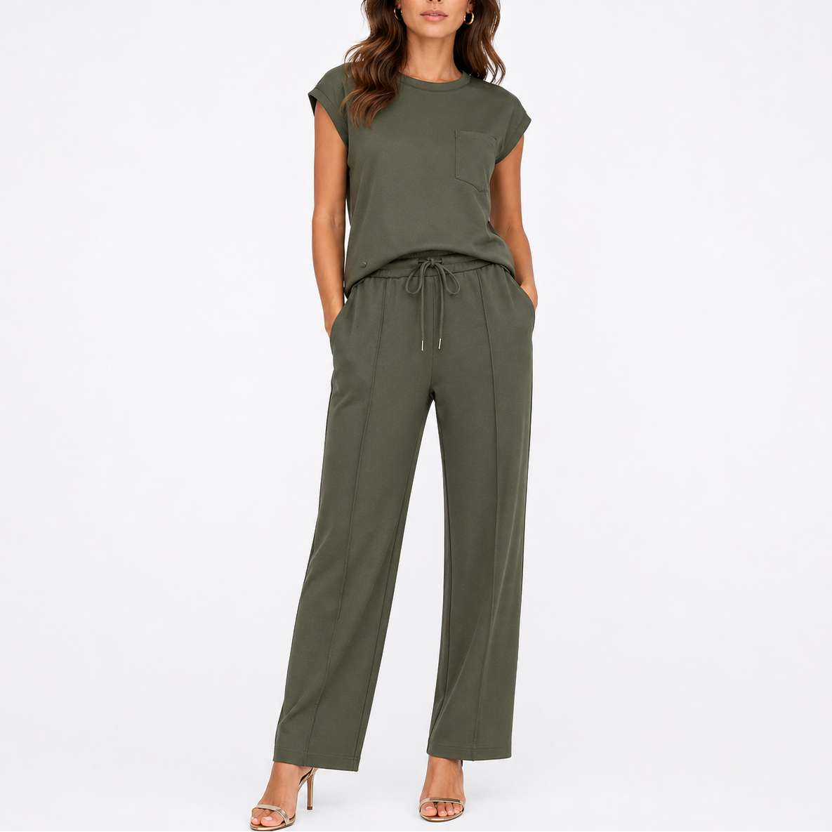 Ensemble deux pièces d’été femme, coupe ample
