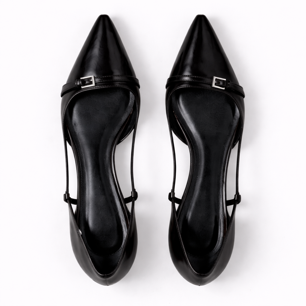 Escarpins slingback vernis femme, bout pointu