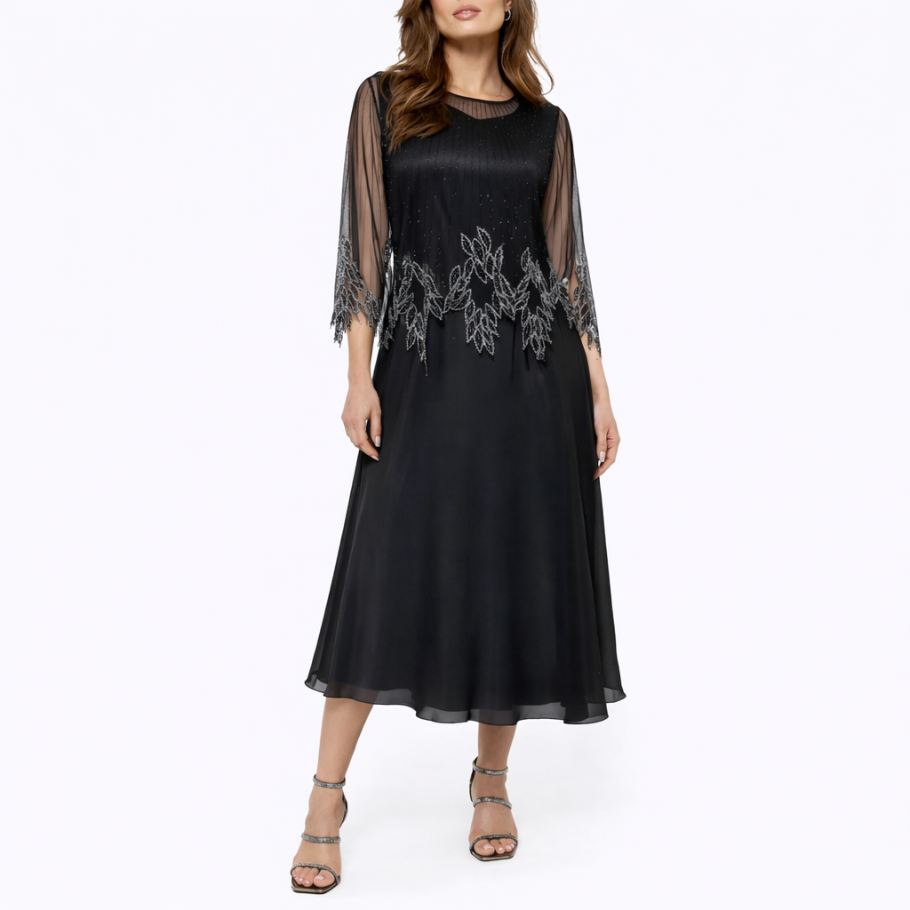 Robe midi femme coupe fluide élégant
