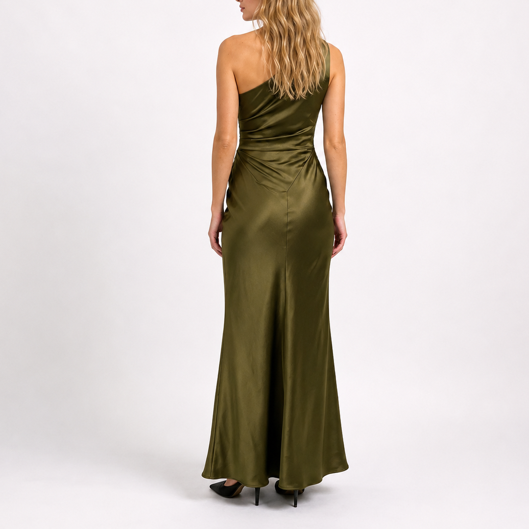 Robe longue de soirée femme en satin