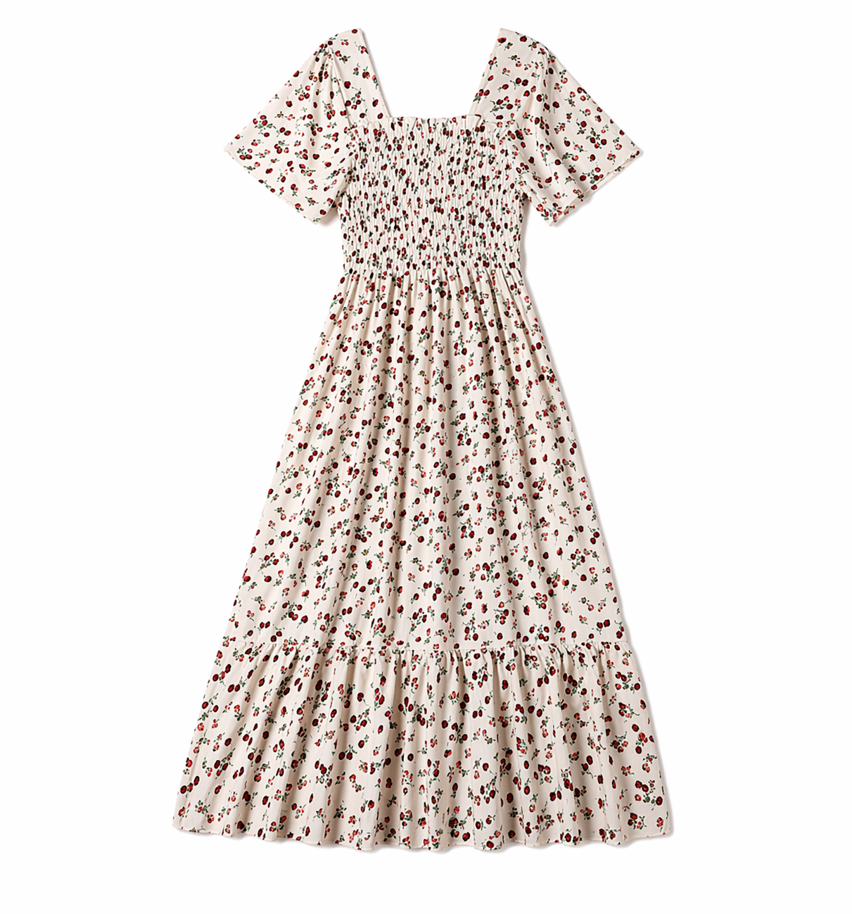 Robe midi d’été femme à fleurs