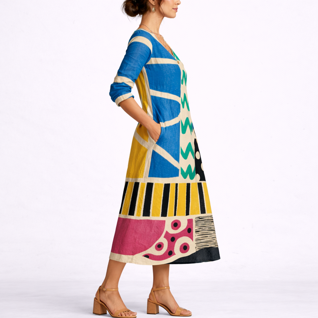 Robe en lin femme, coupe décontractée