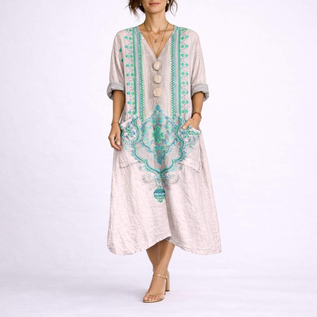 Robe caftan bohème femme