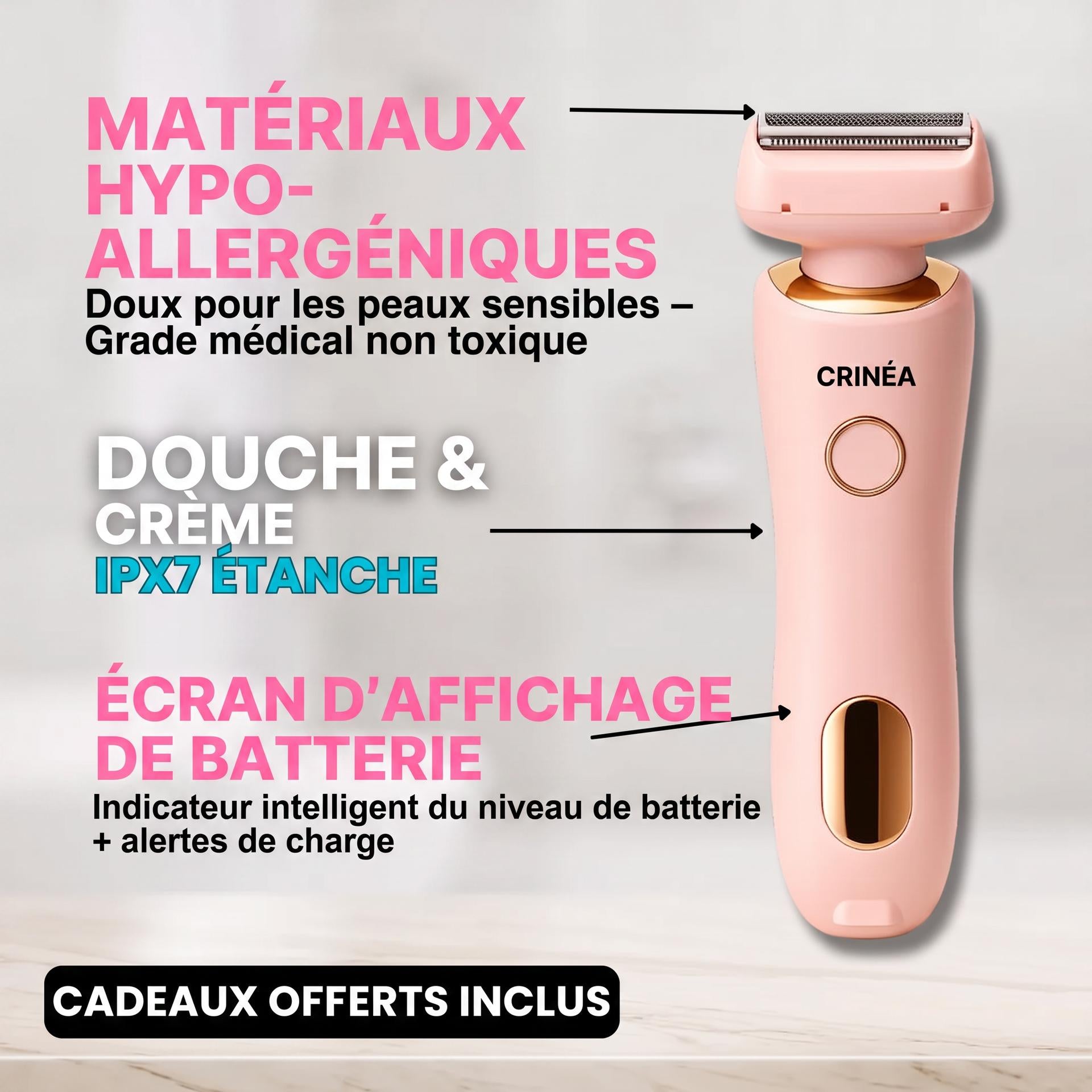 Rasoir Crinéa — Rasoir Électrique Zones Sensibles & Corps