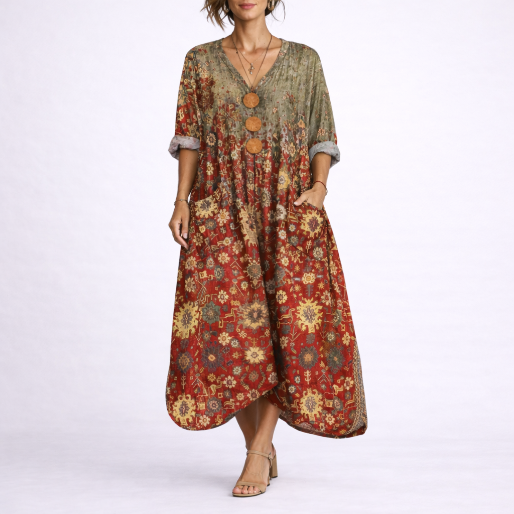 Robe caftan bohème femme