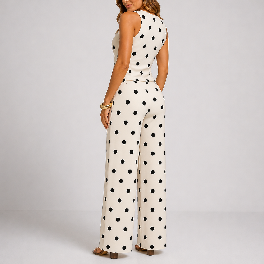 Ensemble deux pièces d’été femme à pois