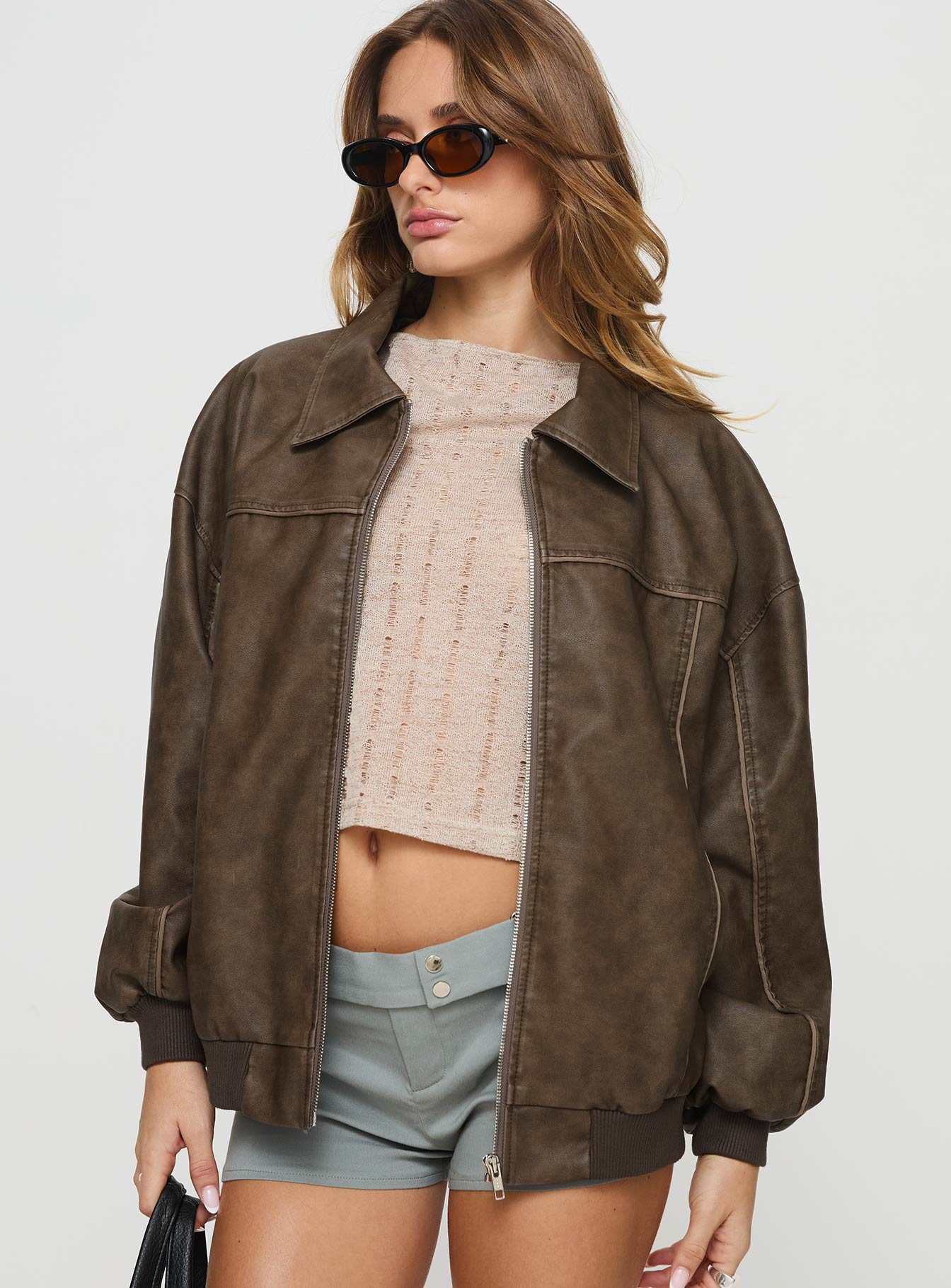 Blouson bomber femme coupe ample