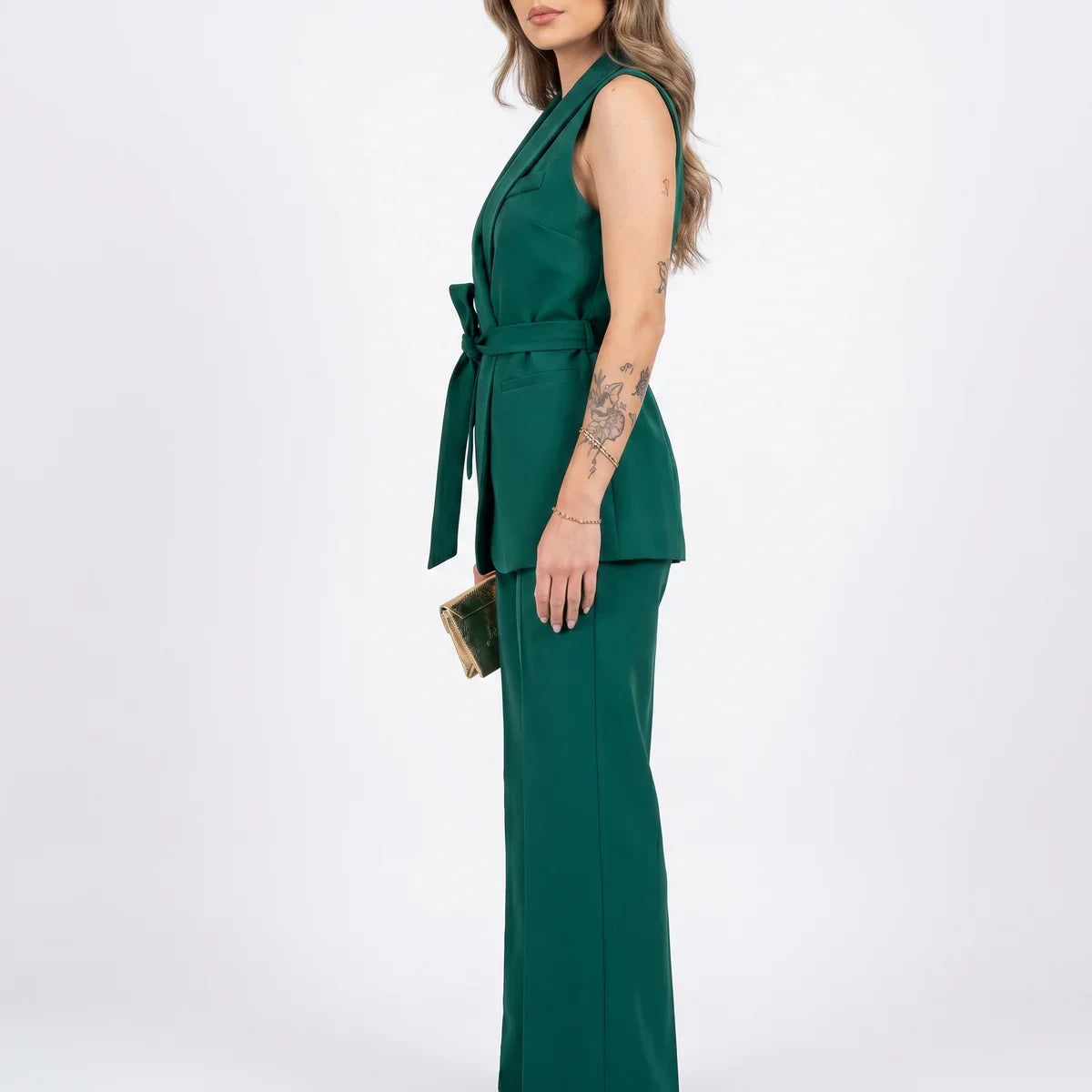 Tailleur deux pièces femme avec ceinture