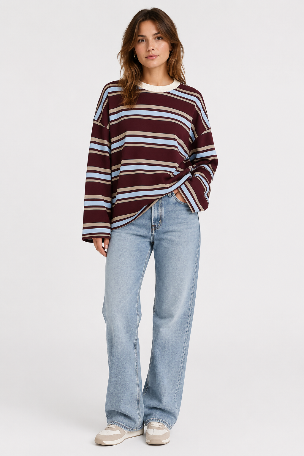 Pull femme coupe ample