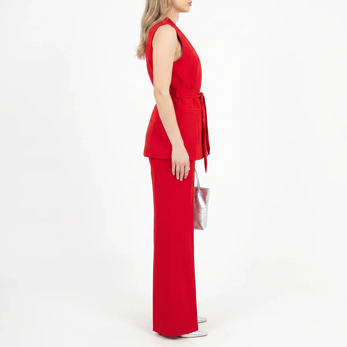 Tailleur deux pièces femme avec ceinture