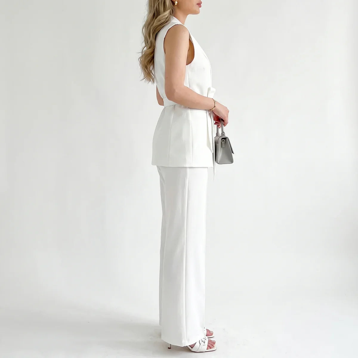 Tailleur deux pièces femme avec ceinture