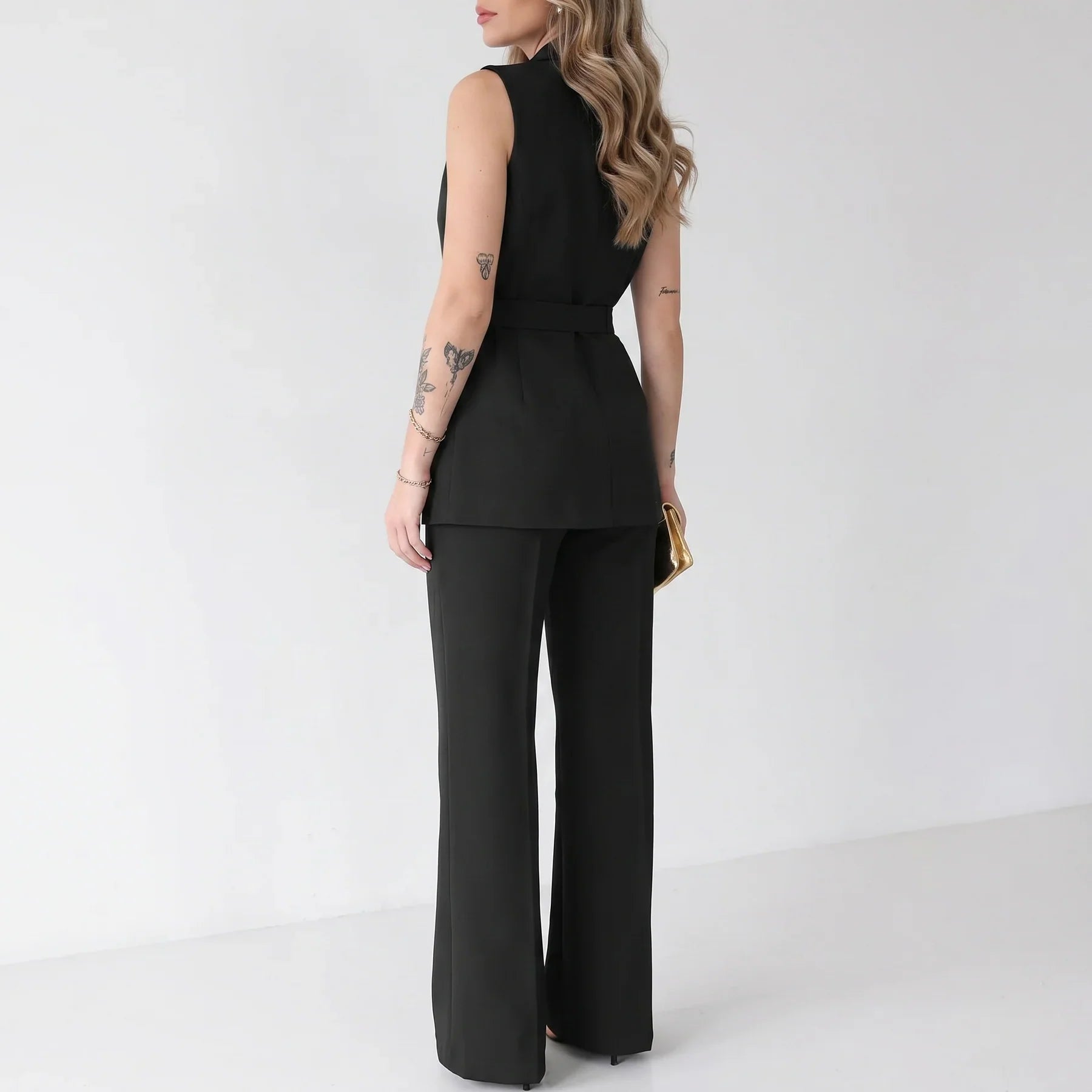 Tailleur deux pièces femme avec ceinture