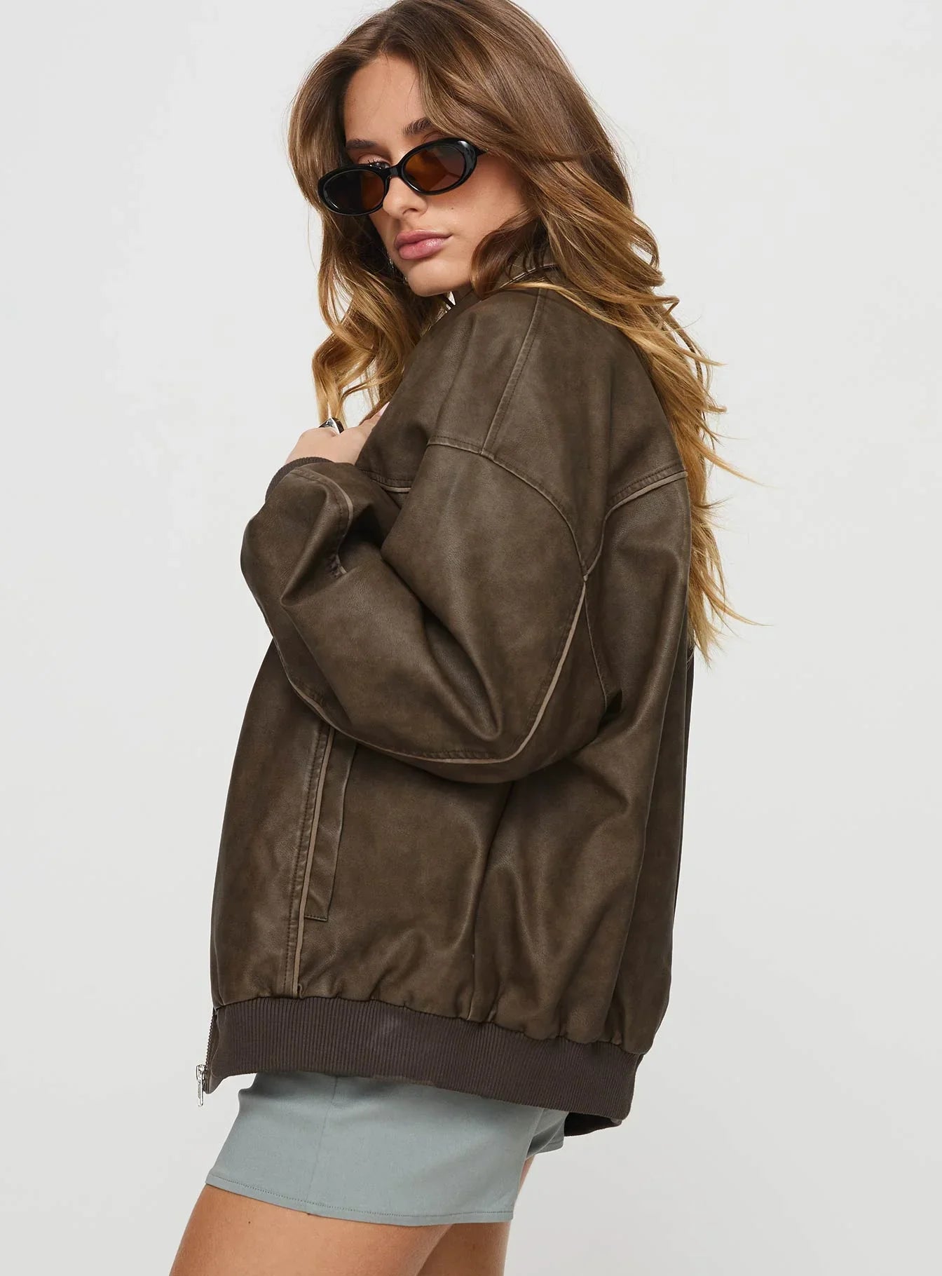 Blouson bomber femme coupe ample