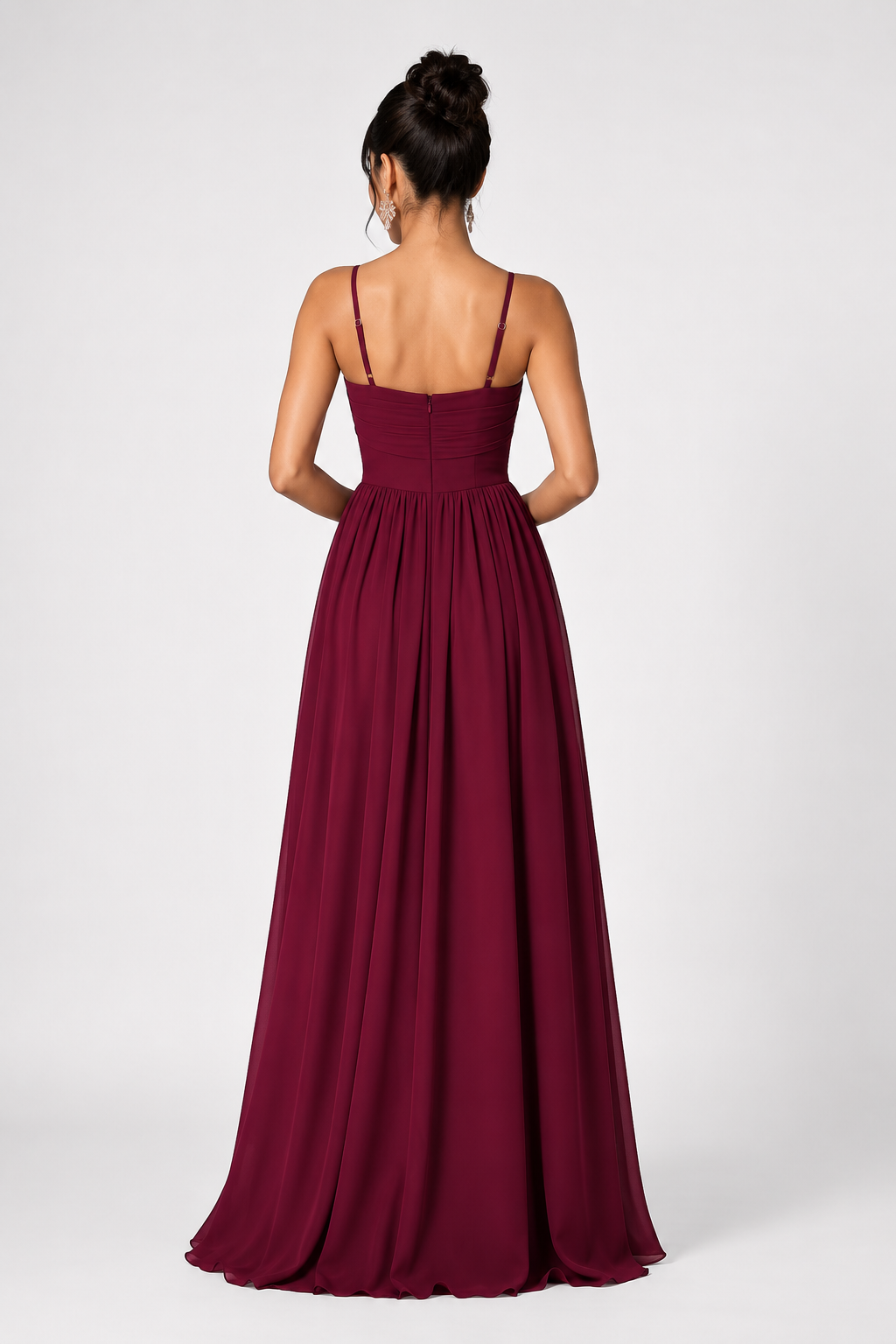 Robe longue femme rose