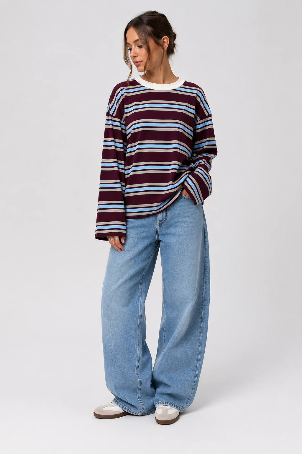 Pull femme coupe ample