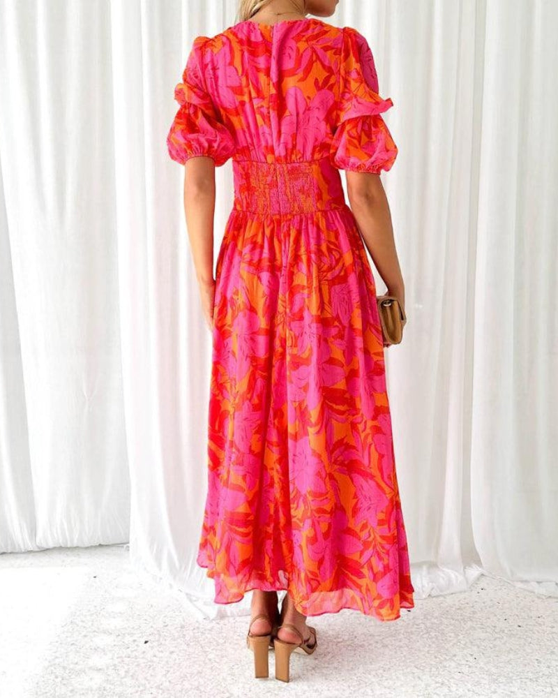 Robe Femme Bohème Longue Imprimé Fluide moderne