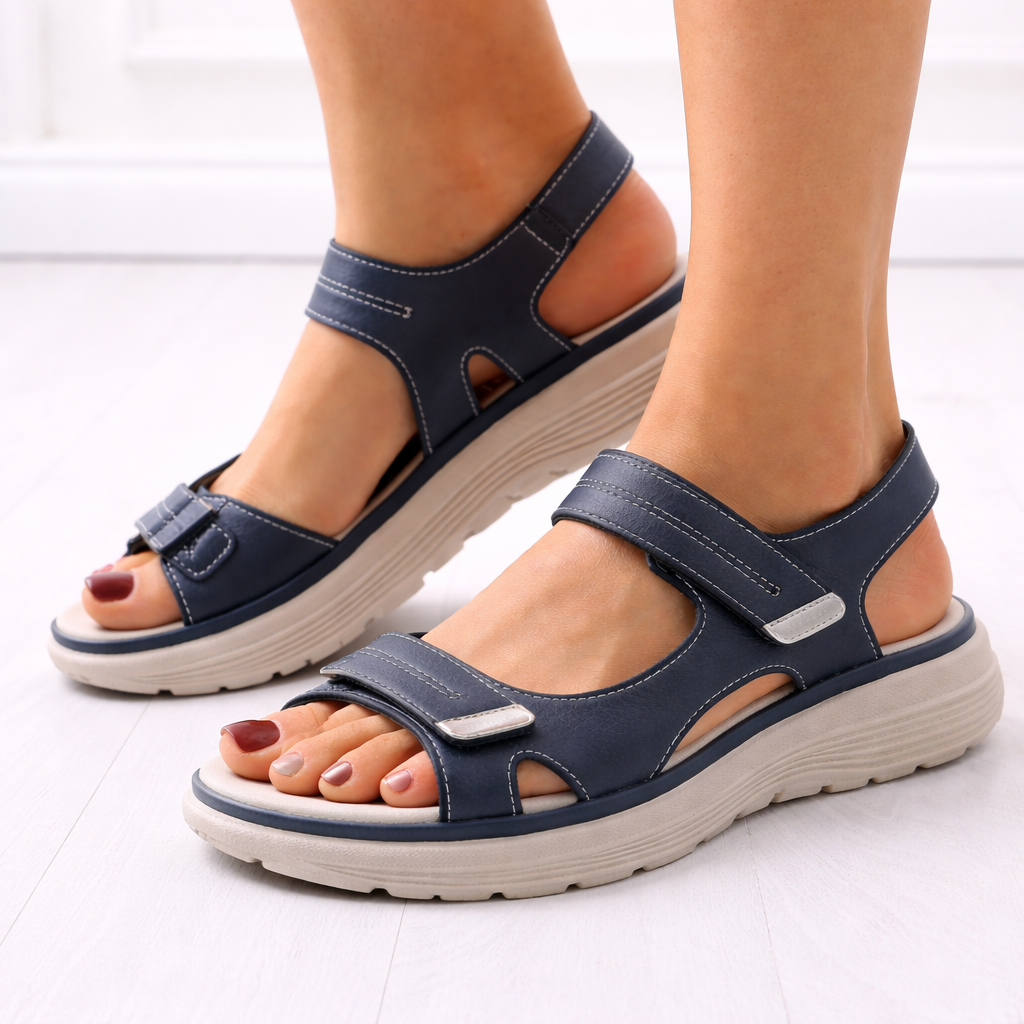 Sandales plateforme femme à brides réglables