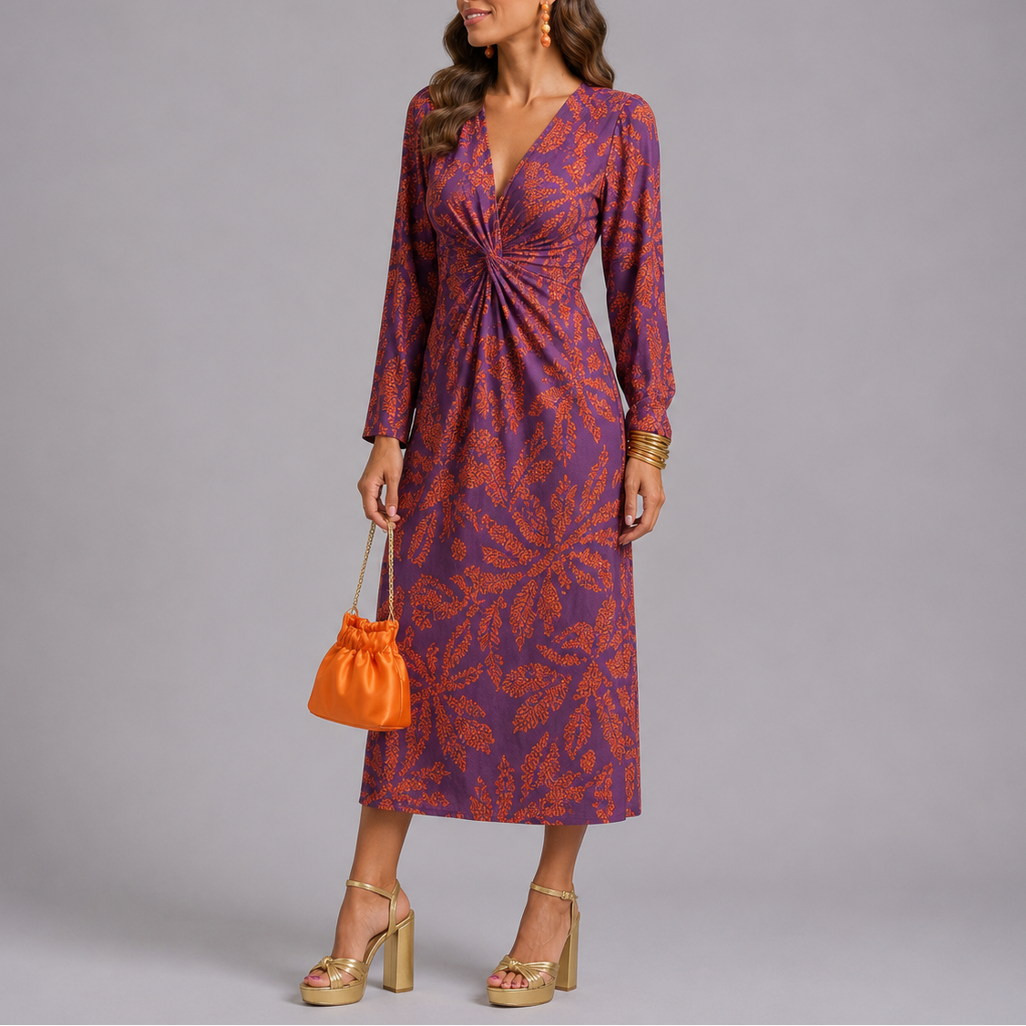Robe midi femme fleurie bohème