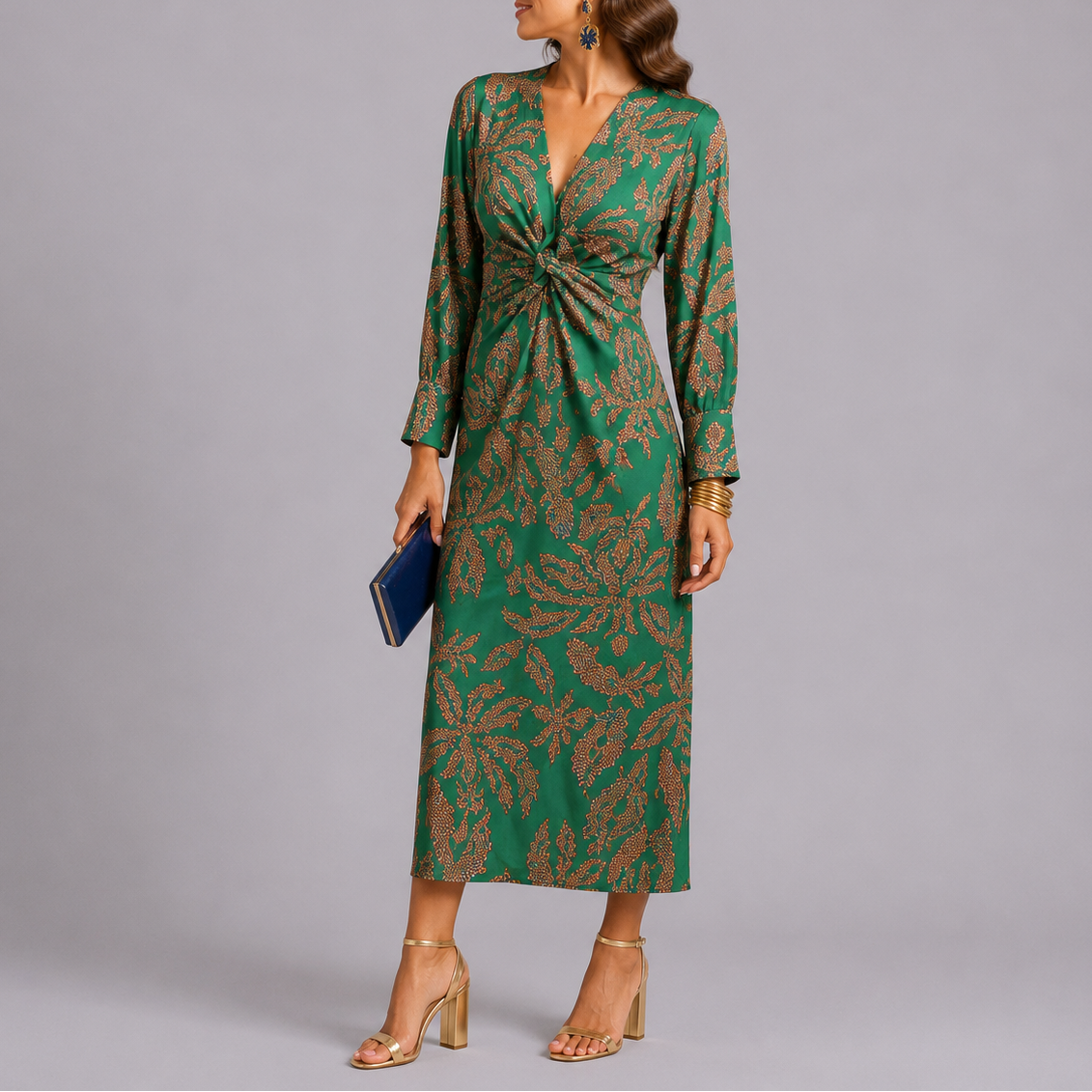 Robe midi femme fleurie bohème