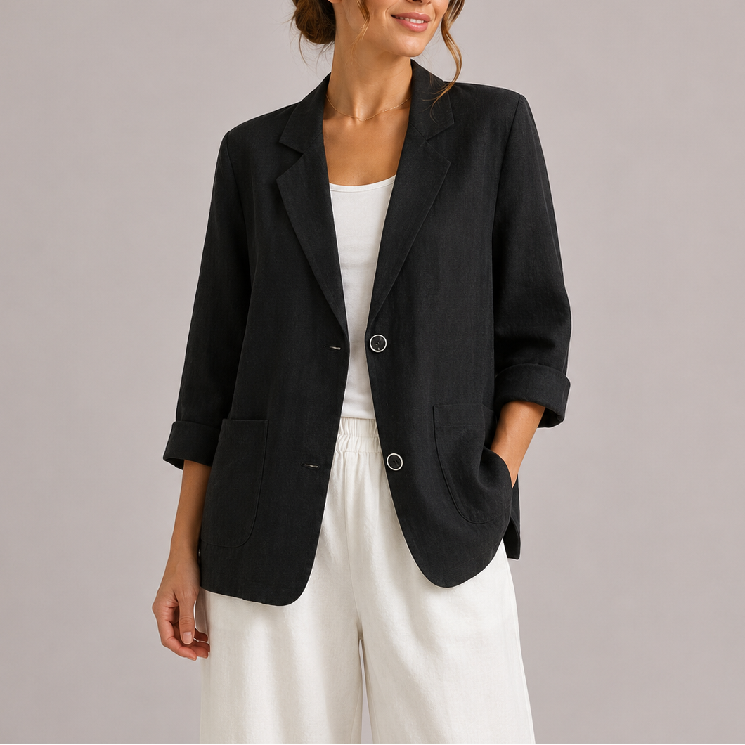 Blazer femme en lin élégant