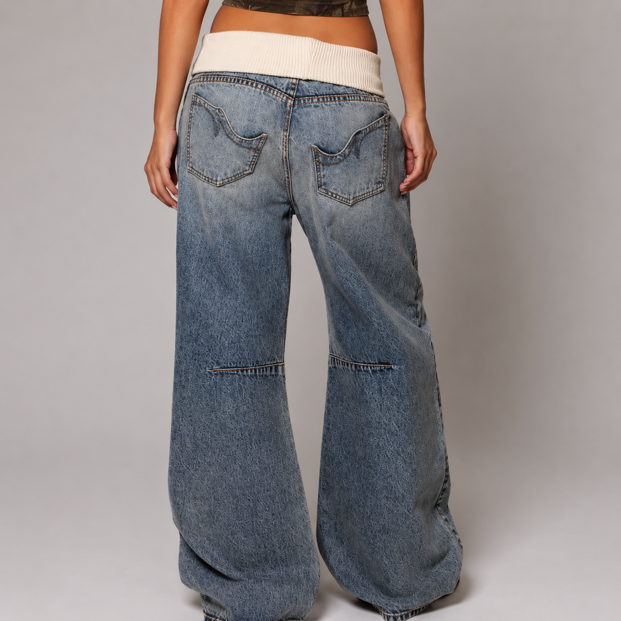 Jean femme coupe large