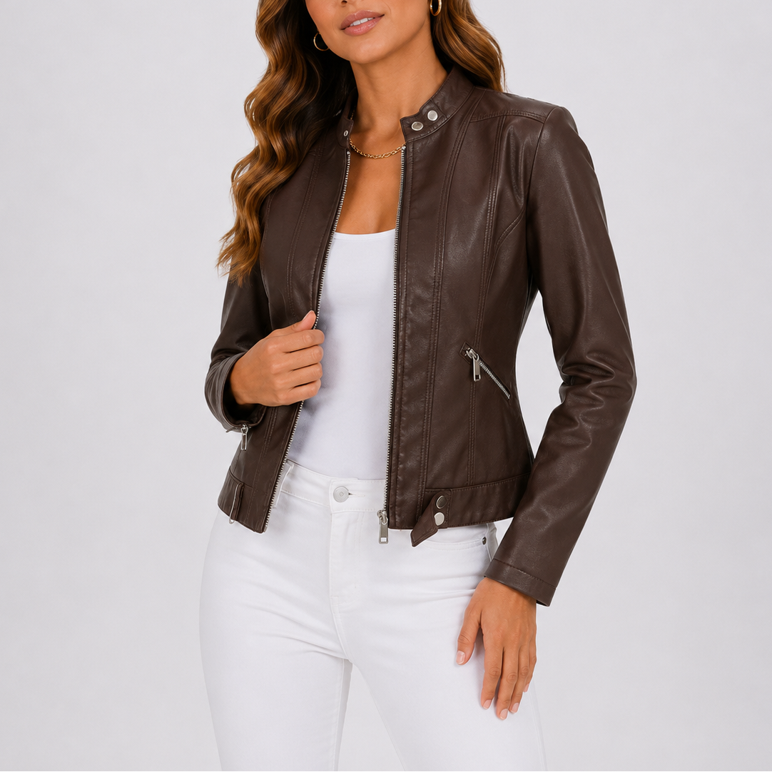 Veste en cuir femme en cuir intemporel