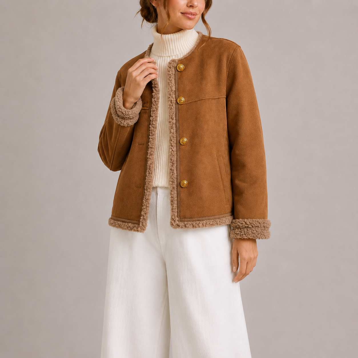 Veste femme en daim