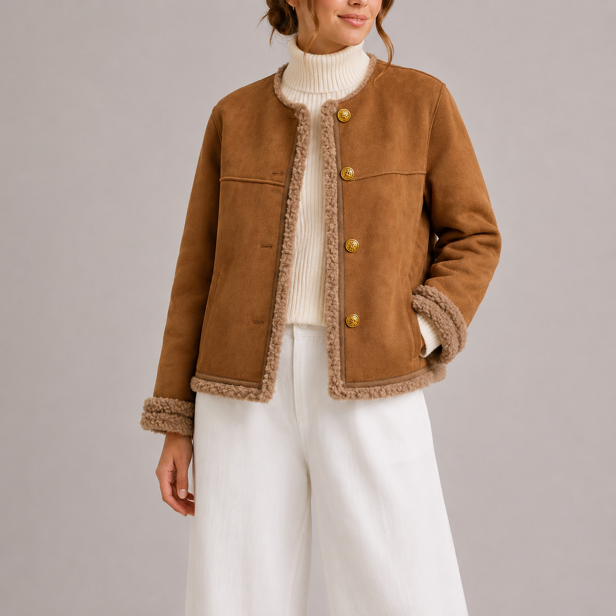 Veste femme en daim