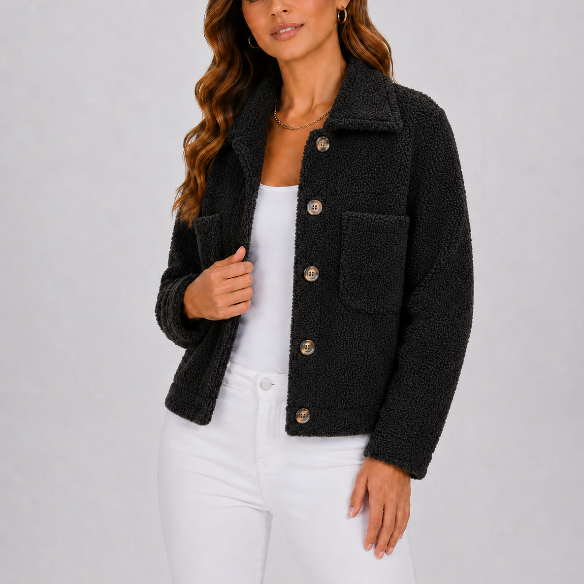 Blazer femme en maille décontracté
