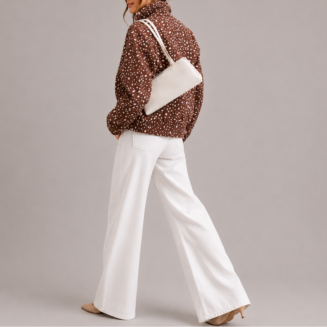 Blouson bomber femme à pois