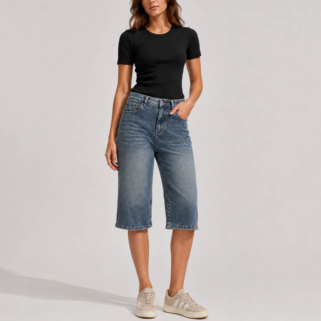 Short femme en denim