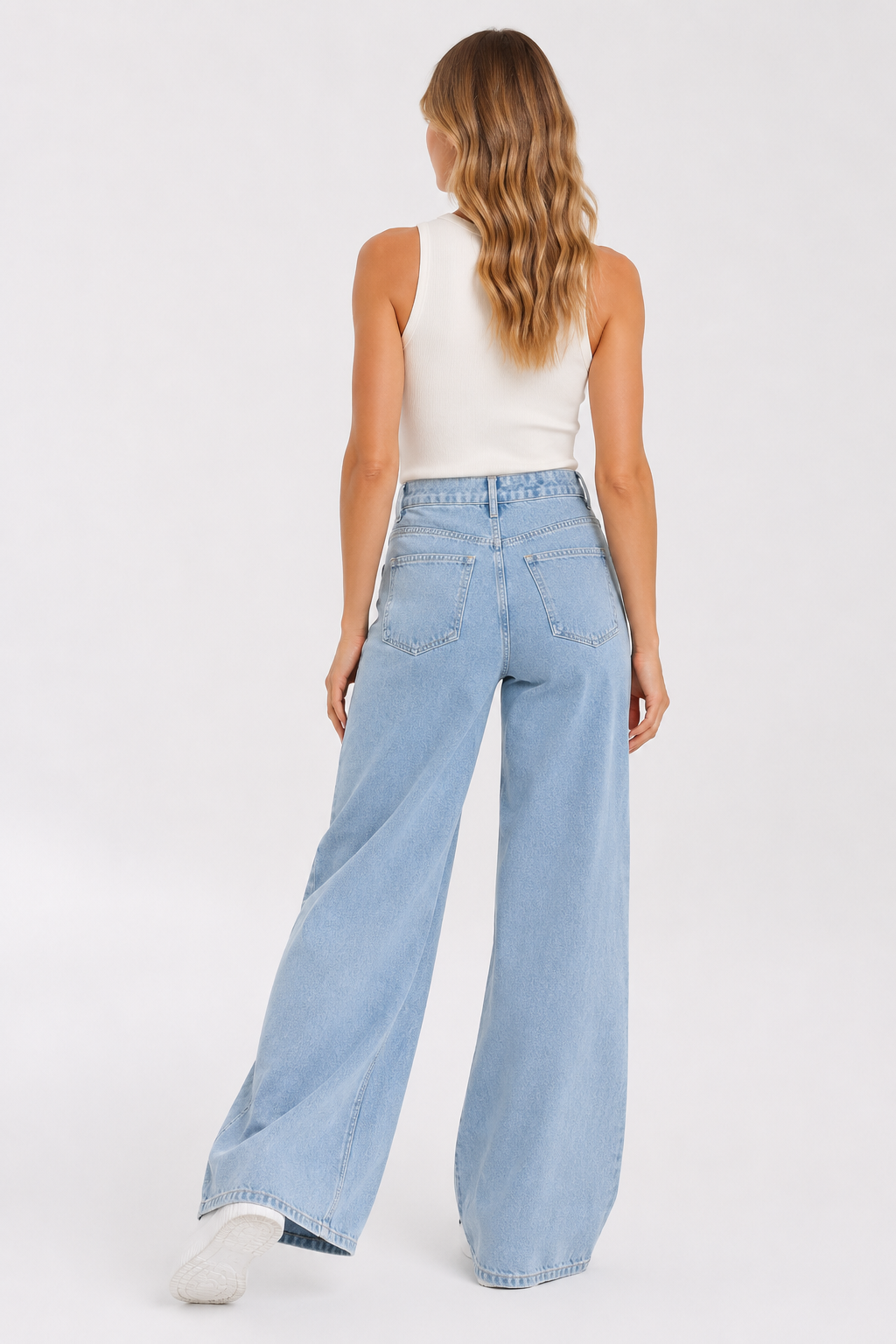 Jean femme coupe large