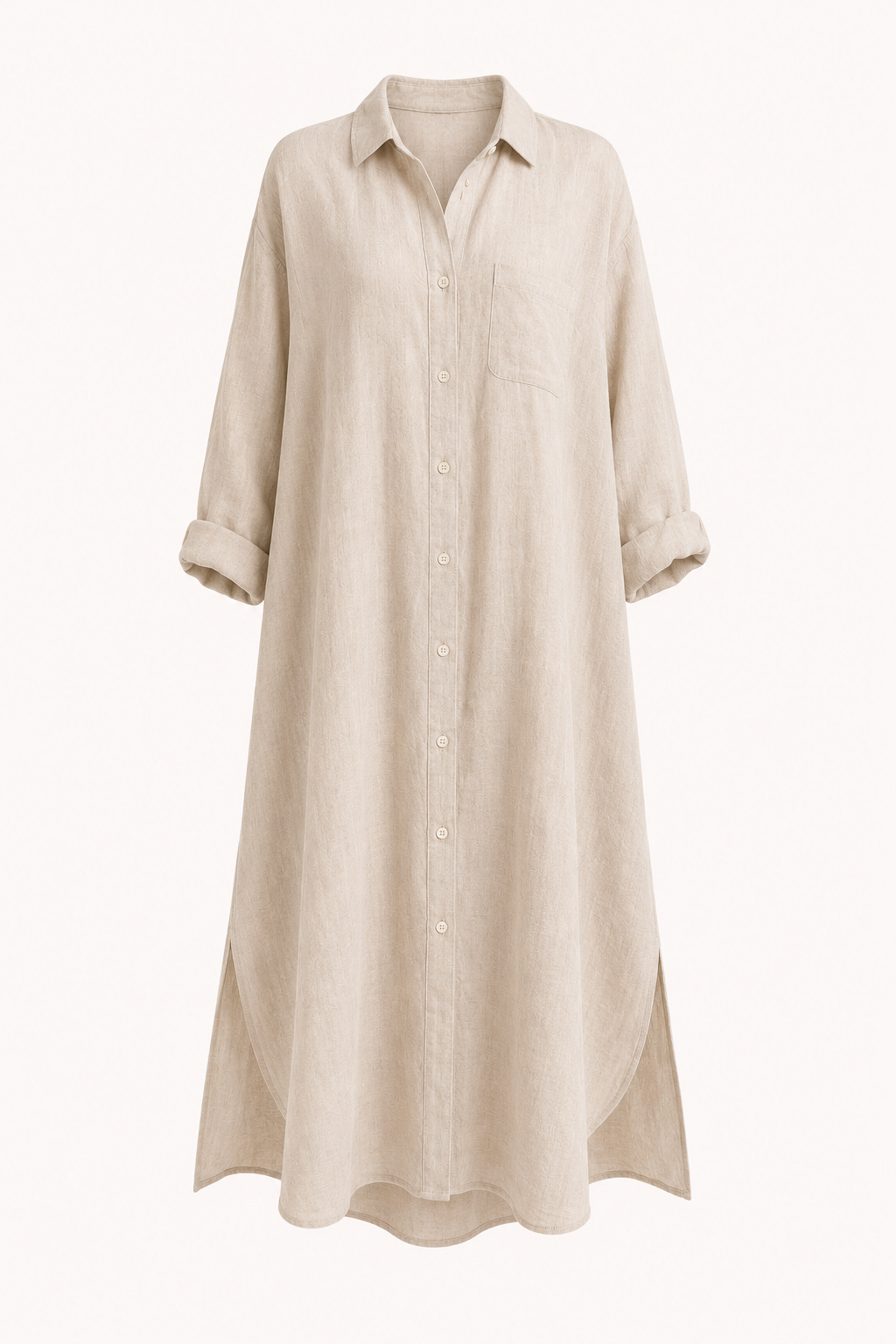 Robe chemise longue femme