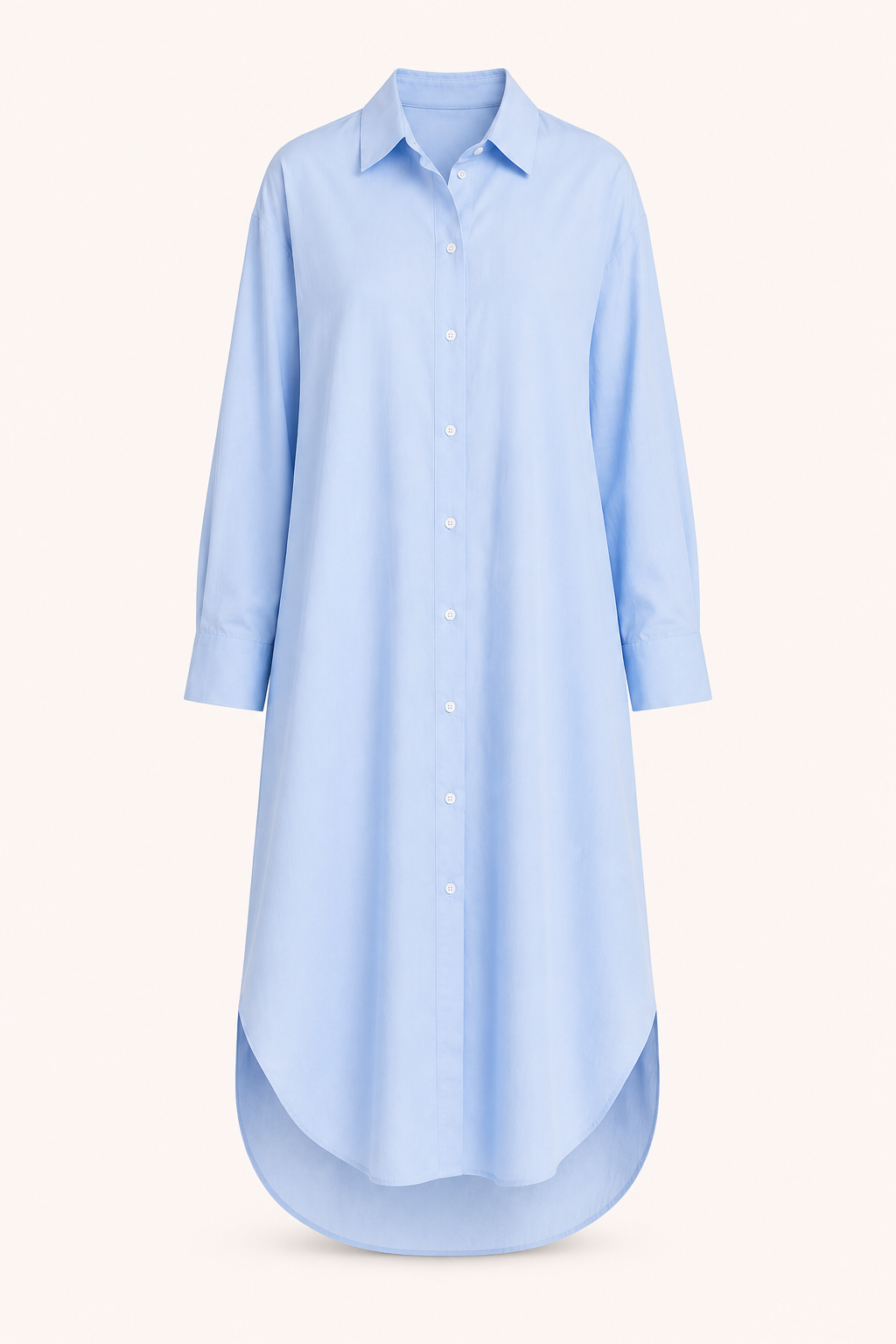 Robe chemise longue à boutons pour femme - Sylvie