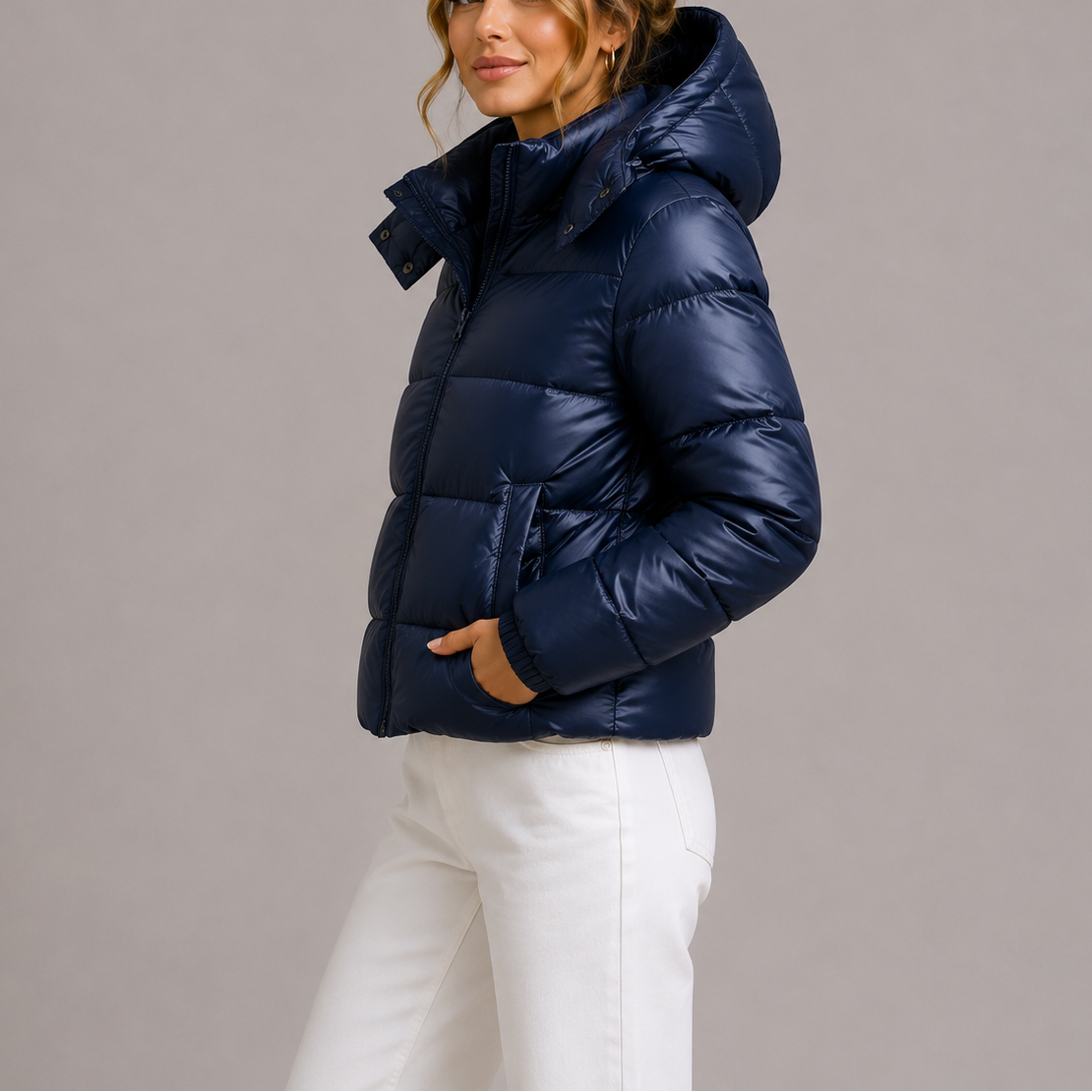 Doudoune matelassée légère femme à capuche