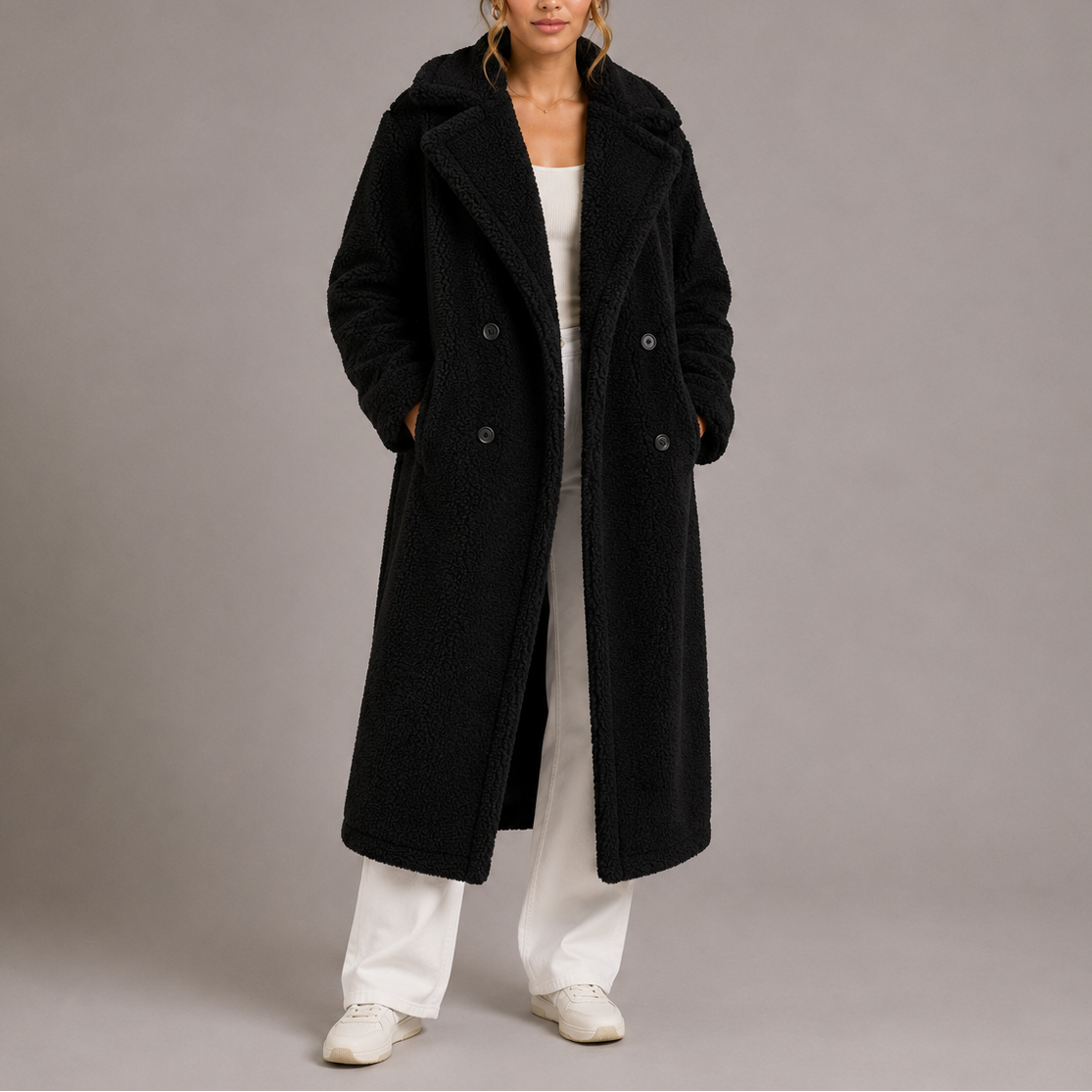 Manteau teddy femme hiver