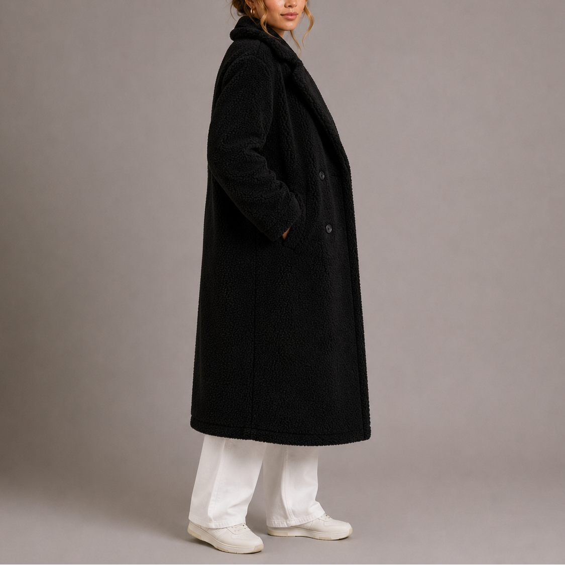 Manteau teddy femme hiver