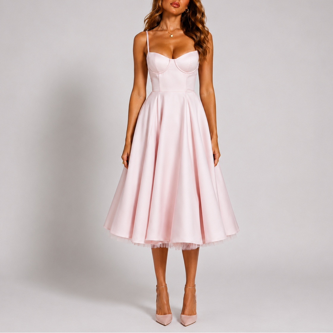 Robe de soirée femme à bretelles fines