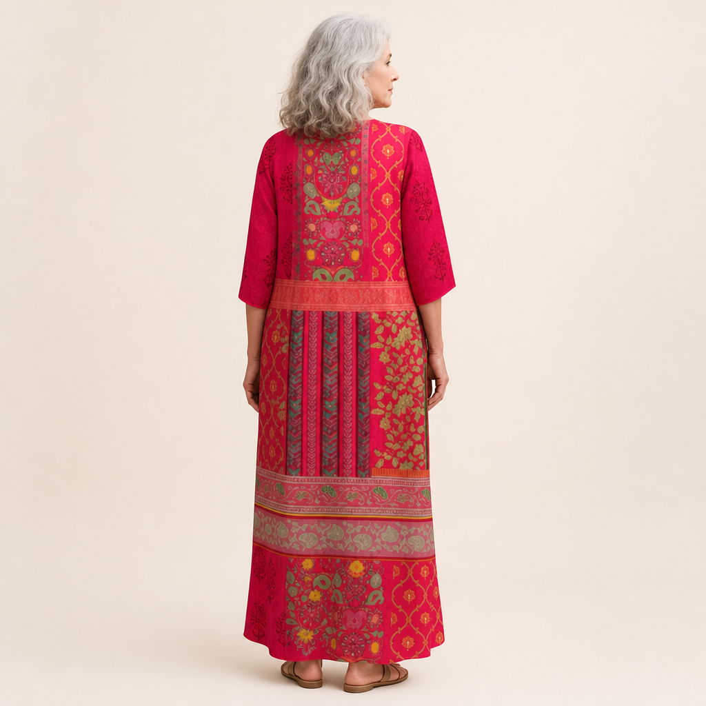 Robe longue femme coupe fluide élégant
